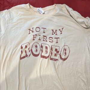 Cream Graphic T-Shirt - Not My First Rodeo